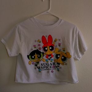 Girl's Small Power Puff Girls Crop Top